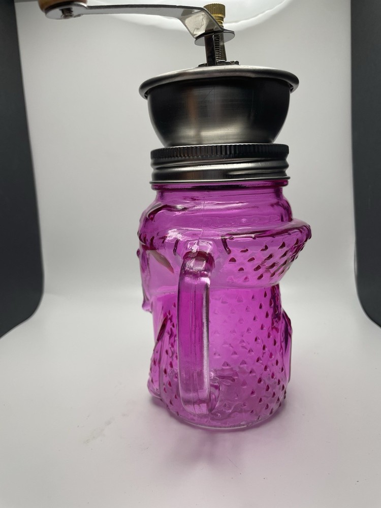 Opossum decorative coffee grinder Pink Glass Manual