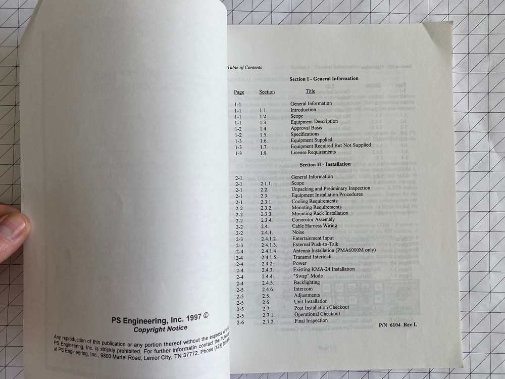 PMA 6000/M Audio Selector Panel Operators and Installation Manual