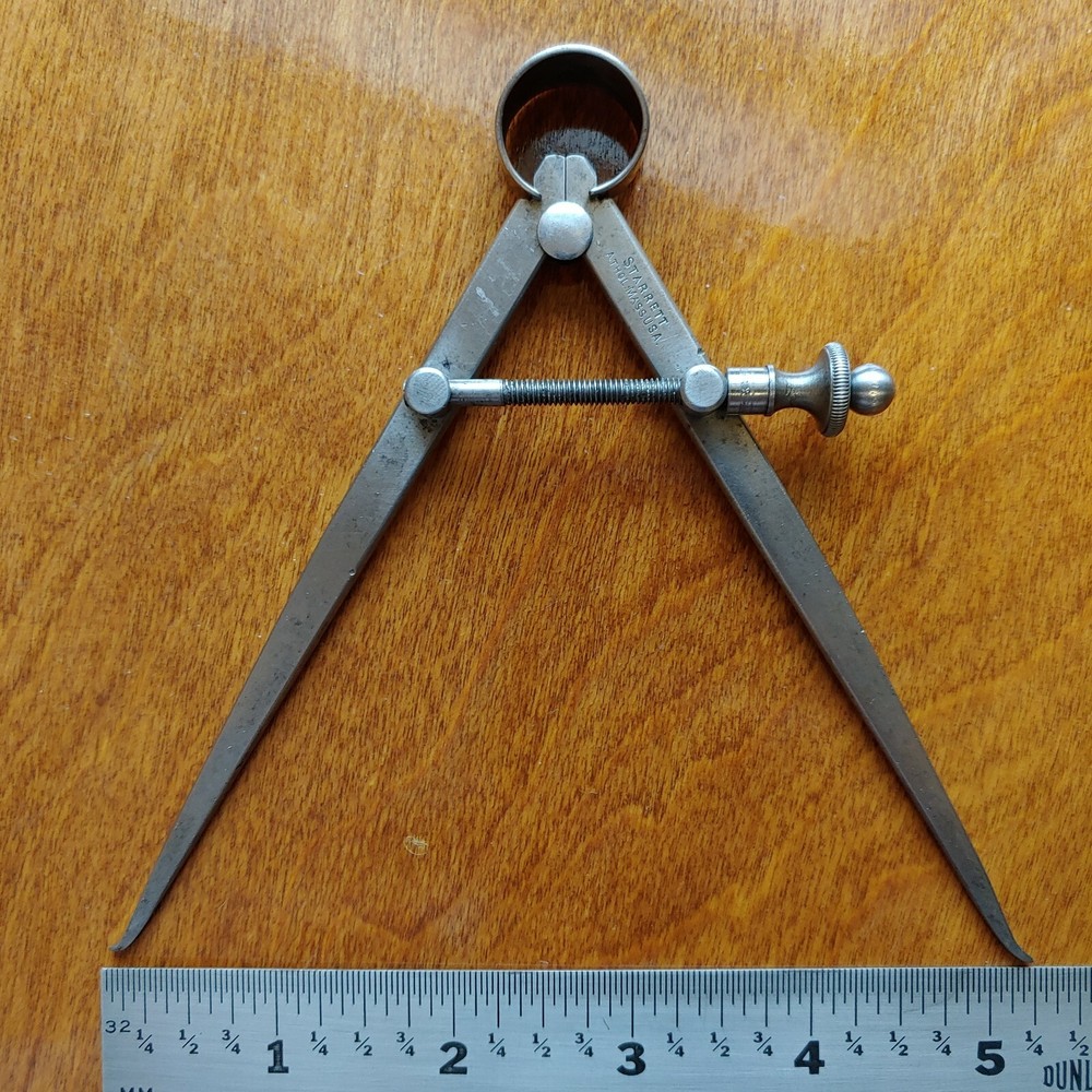 Vintage STARRETT 5" Inside Spring Caliper Yankee Flat Leg