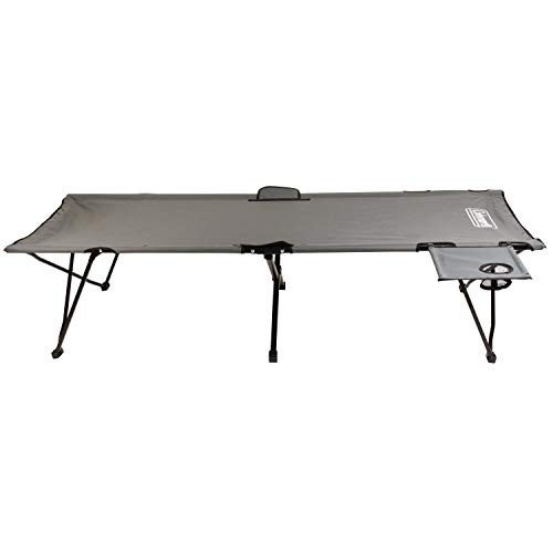 Pack-Away Big ‘n Tall Camping Cot with Removable Side Table, Extra Wide Cot