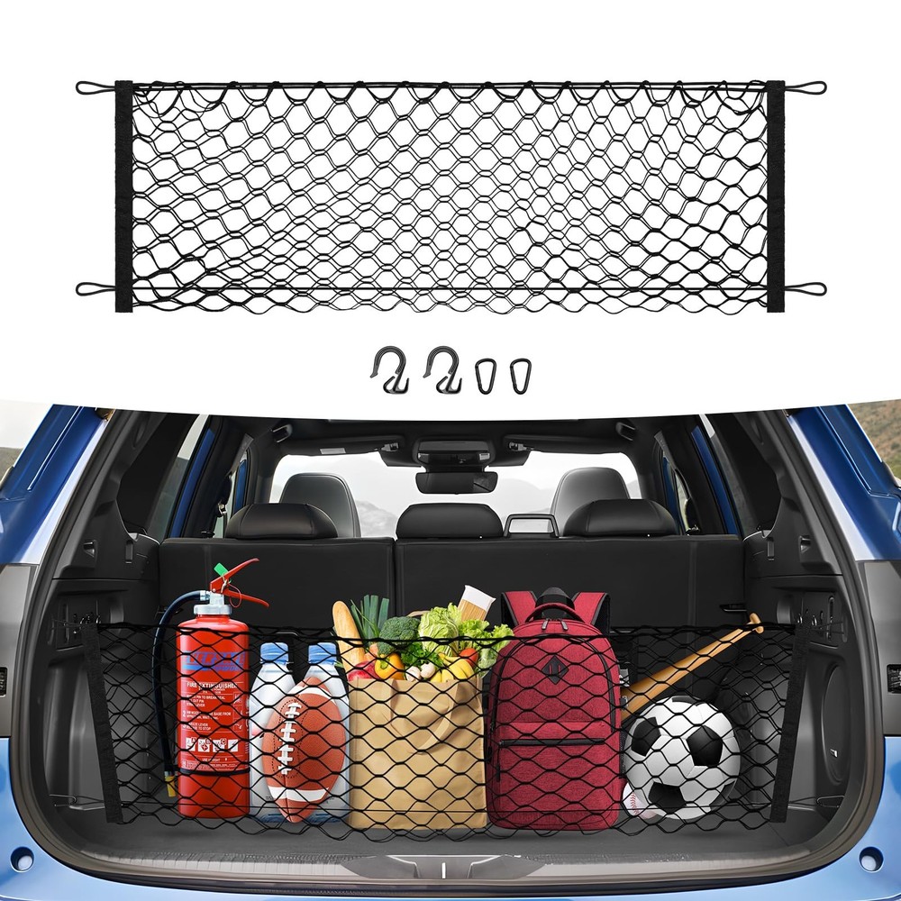 Trunk Cargo Net for 20192024 Forester | Adjustable Mesh Organizer with Hooks