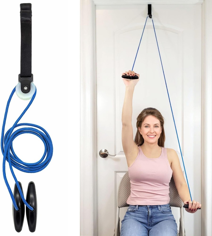 Shoulder Pulley for Physical Therapy with Exercise Guide - Improves Shoulder ...