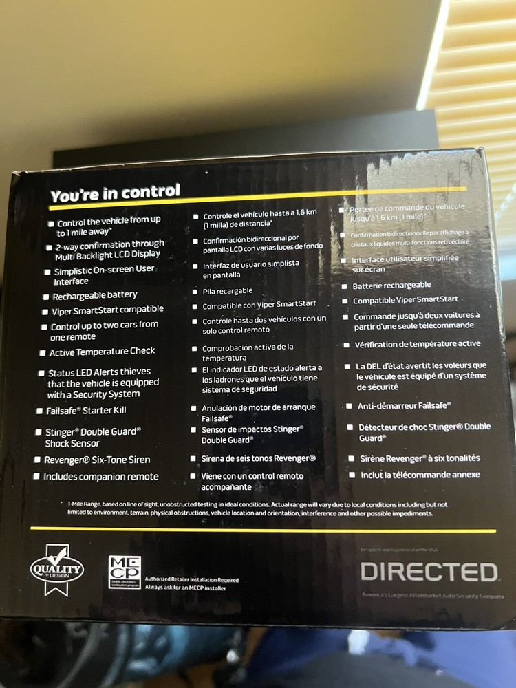 Viper LCD 2 Way Remote Start System One Mile Range. 5706v Viper