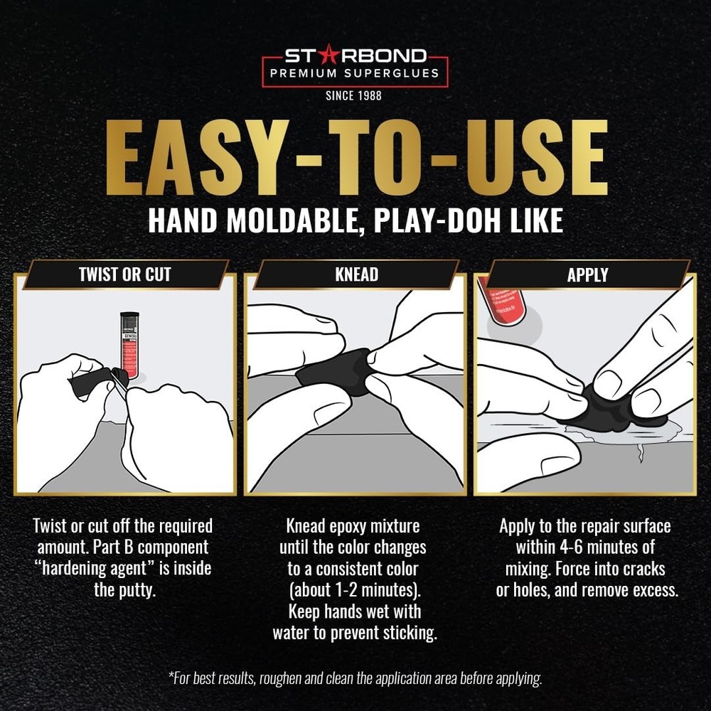 Epoxy Putty Stick Bundle High-Temperature Resistance White, General Purpose B...