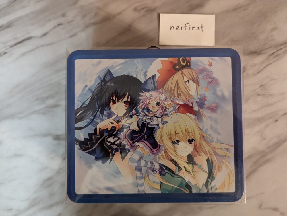 HYPERDIMENSION NEPTUNIA VICTORY LUNCH BOX + Chibi Lunch Box (2012) *NEVER USED*