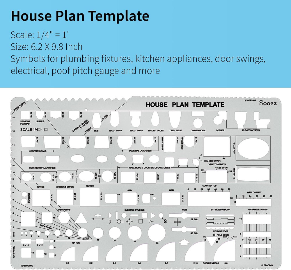 Architectural Templates, House Plan Template, Interior Design Template