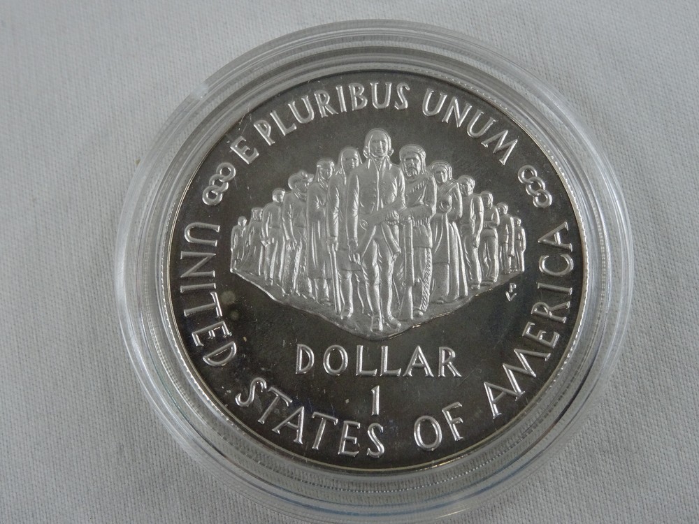 1987 Proof Constitution Commemorative Silver Dollar $1 w/ Box & COA OGP
