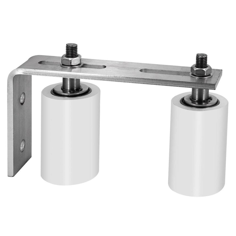Gate Roller Guide Adjustable 3'' Nylon Rollers Heavy Duty L Shaped Zinc Brack...