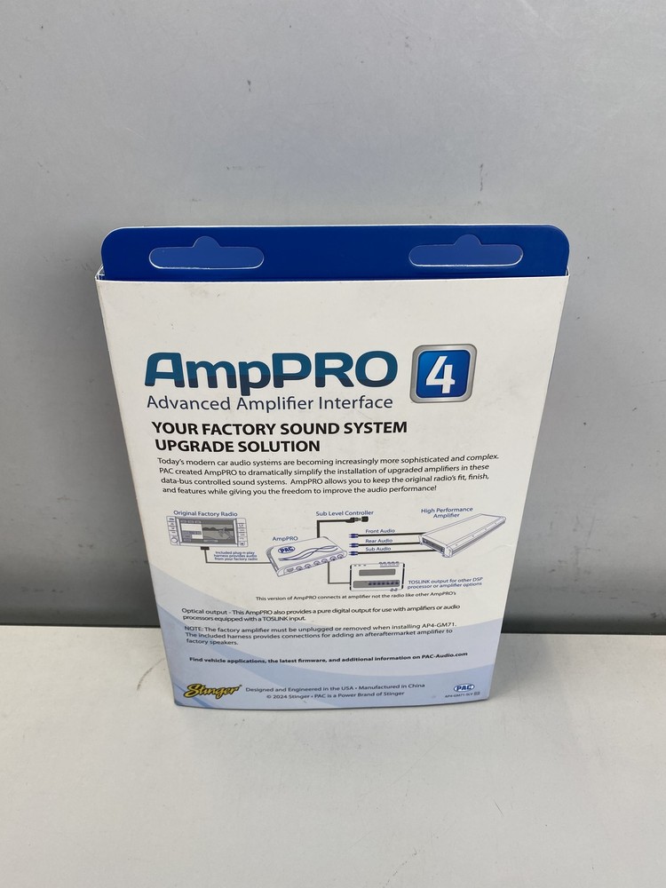 PAC Audio AmpPRO 4 Amplifier Integration Interface Select Chevy+GMC 2019-2024