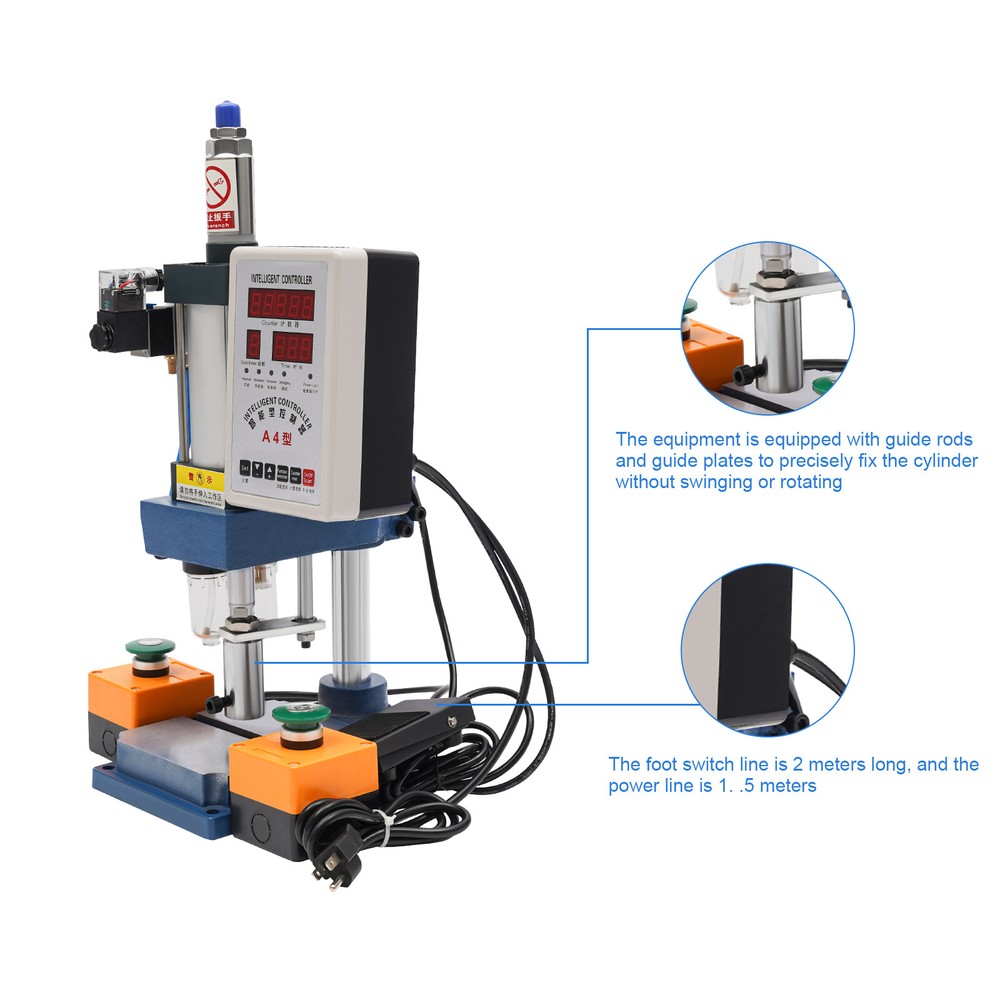 440lb Pneumatic Punch Machine Press Equipment Adjustable with Digital Controller
