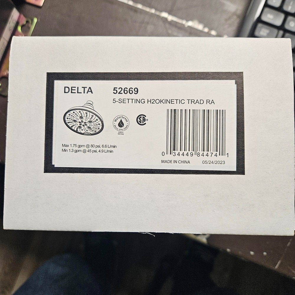 Delta 52669 1.75 GPM Multi Function Shower Head - Chrome