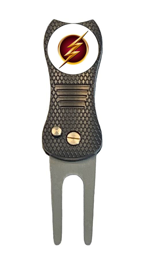 Flash DC Comics Golf Ball Marker w/ Premium Switchblade Divot Tool