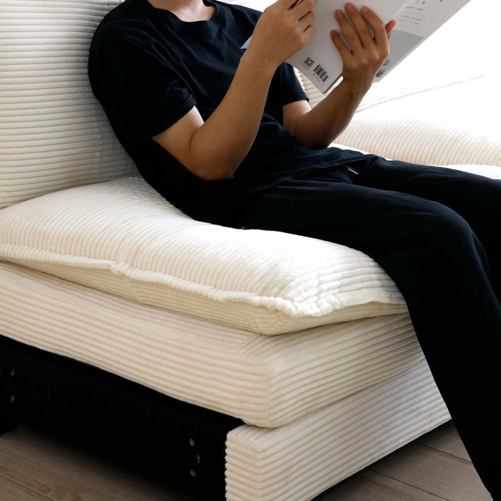 Footstool Corduroy With double-layer cushion With removable armrests