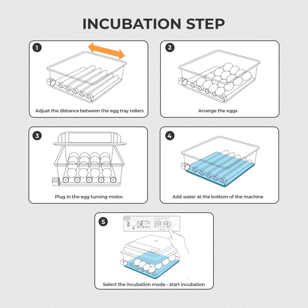 36 Egg Incubator w/Automatic Egg Turning & Temperature Humidity Control UK