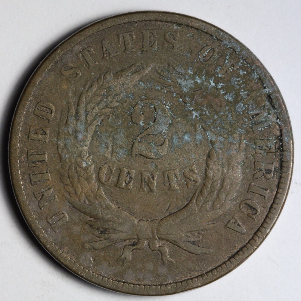 1868 Two Cent Piece VF E351 VQP