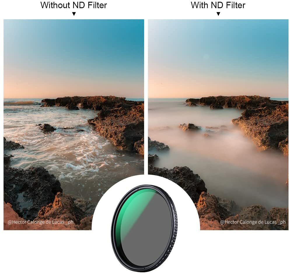 Variable ND3-ND1000 ND Filter (1.5-10 Stops) Neutral Density Camera Lens Filter
