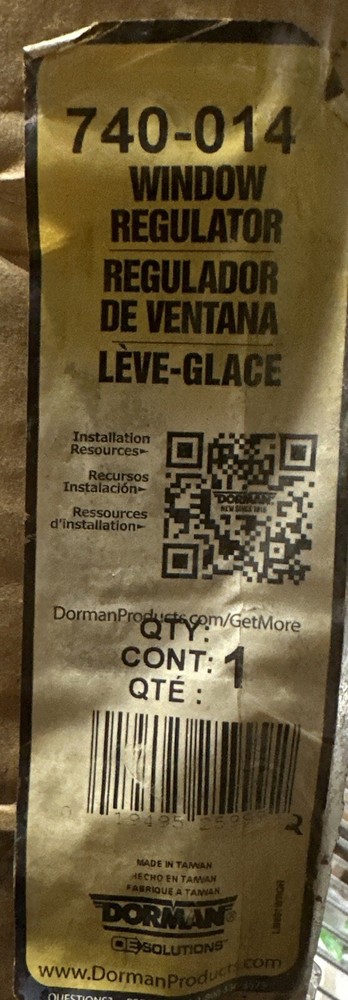NEW Dorman 740-014 - Window Regulator
