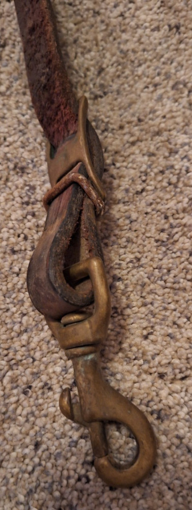 Vintage Leather Breast Collar Silver Star Concho With Studs