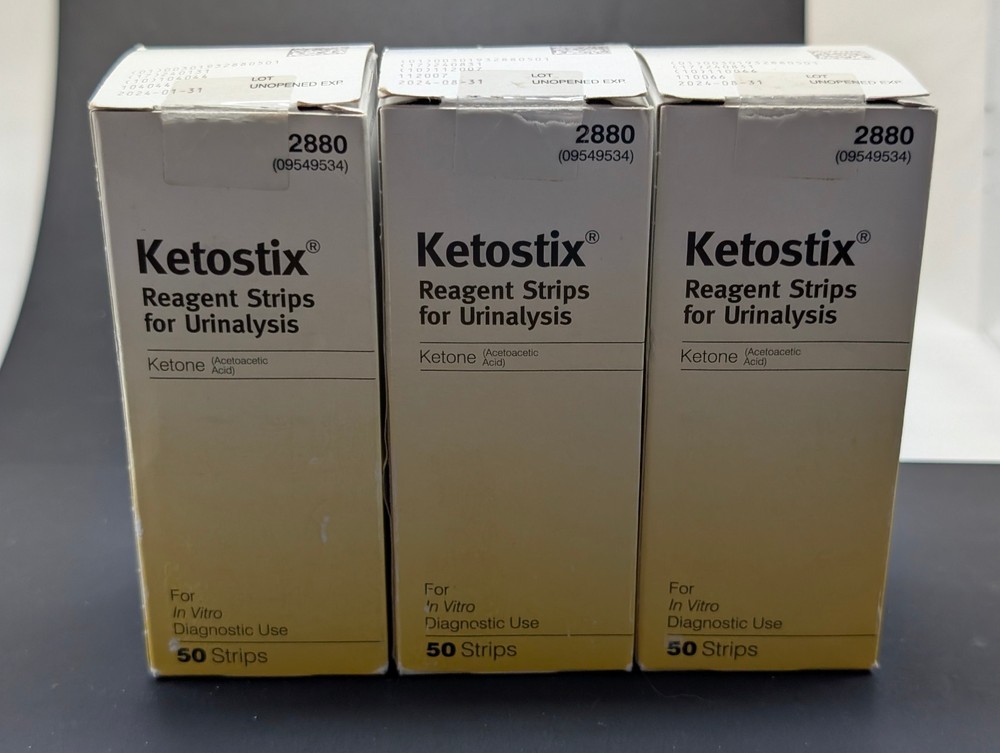 Ketostix Reagant Strips For Urinalysis - 50 Count Exp