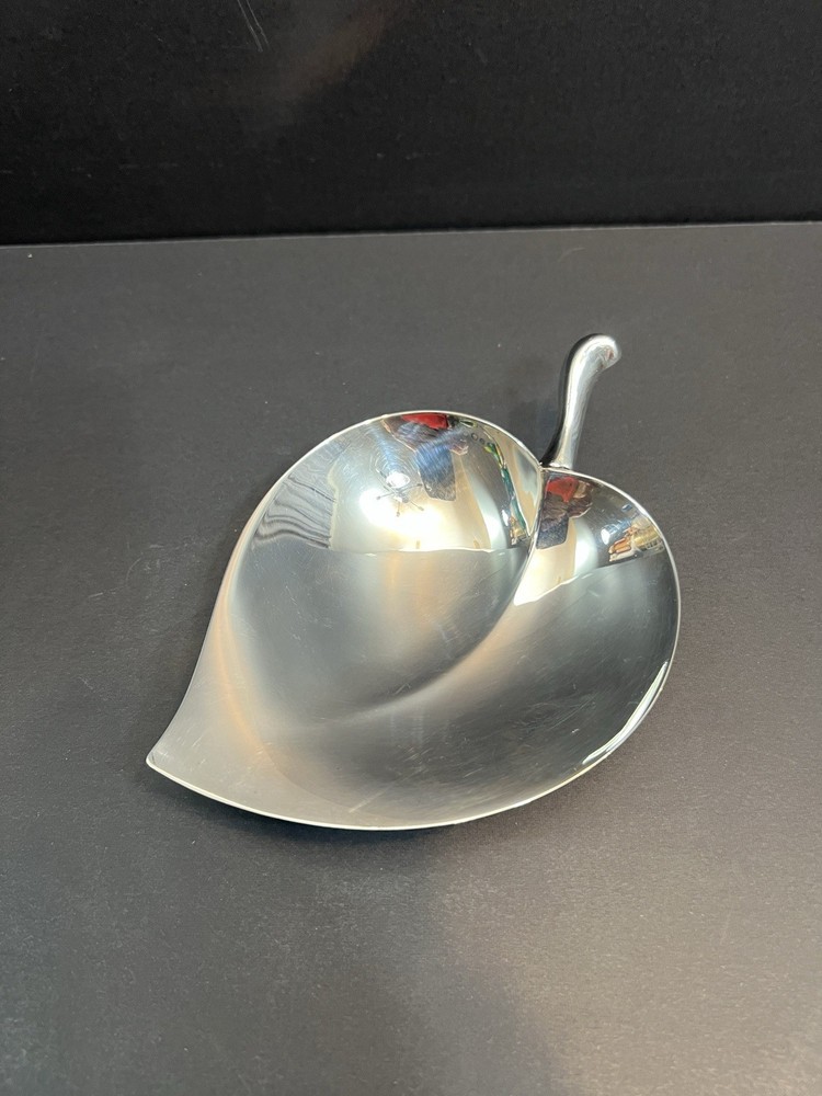 Vintage FB Rogers Silver Leaf Candy Dish Footed Silverplate 1883