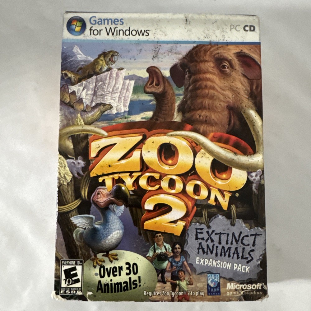 Zoo Tycoon 2: Extinct Animals Expansion Pack  (PC, 2007) Sealed