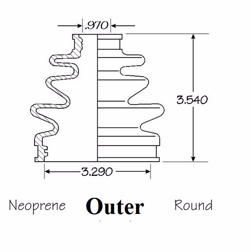 Inner & Outer CV Axle Boot Kit For Toyota Rav4 1996-1999 with Automatic Trans