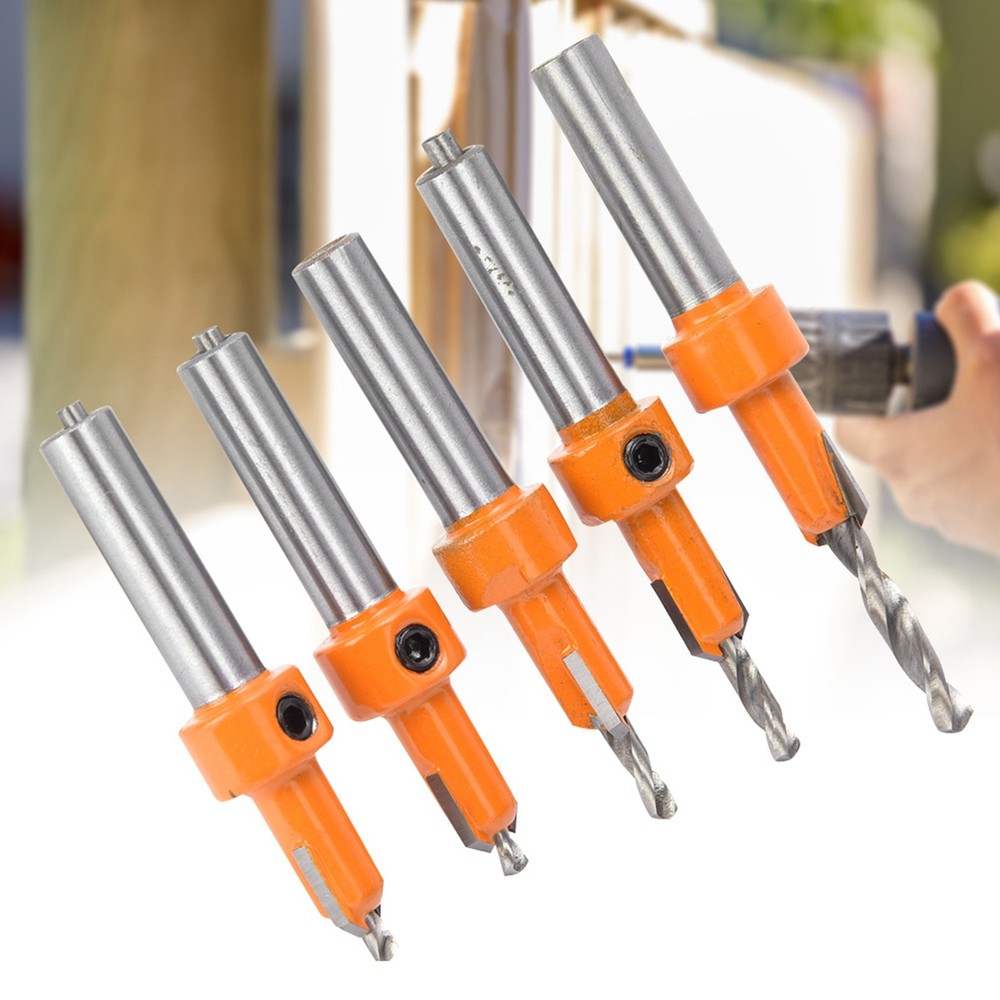 5PcsCountersink Drill Bit Woodworking Self Taping Drill Bit Carpentry Tool New