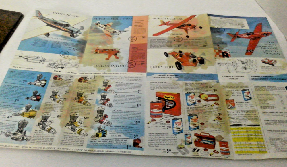 Cox Gas Powered 1963 Mini fold out Catalog