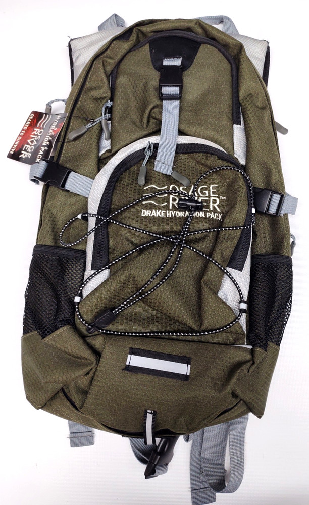 NWT Osage River Drake Hydration Pack Green Backpack~Missing Hydration Parts