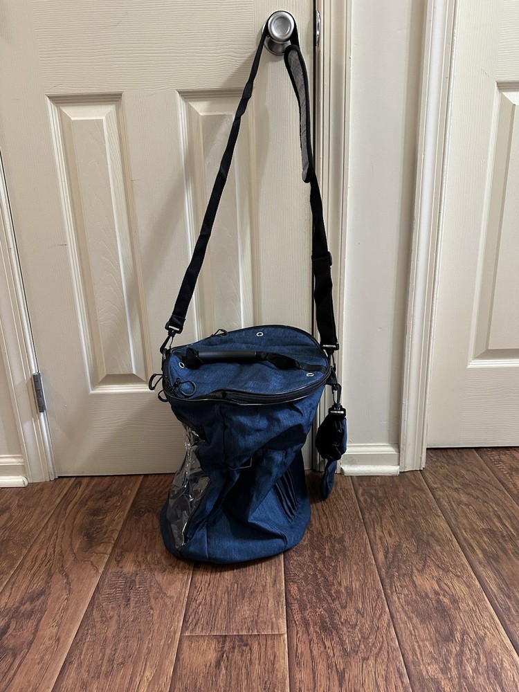 Blue Yarn Soft Sided Crochet Bag