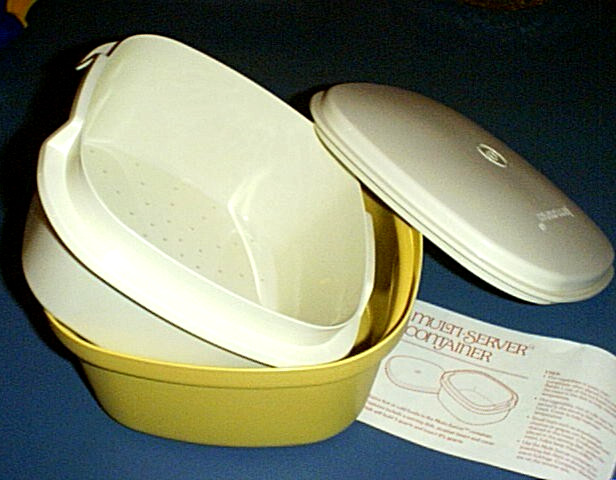TUPPERWARE Microwave Cookware "Multi-Server & Steamer" with Strainer Insert #887