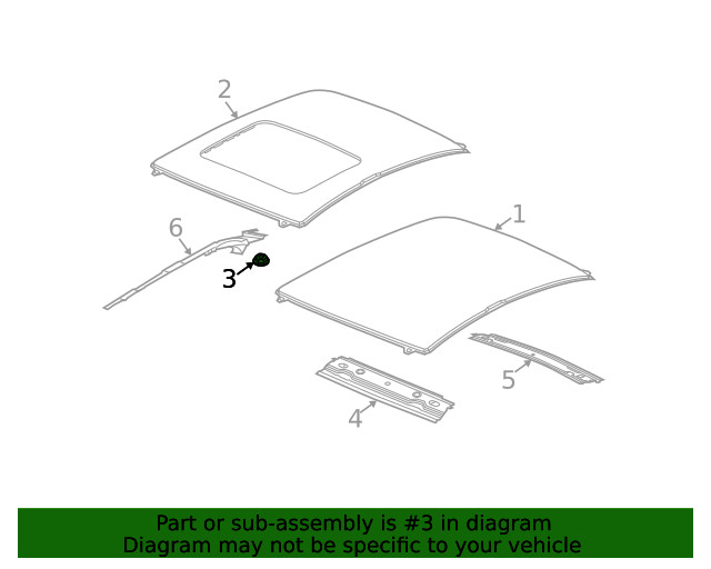 Genuine GM Roof Panel Nut 11610302