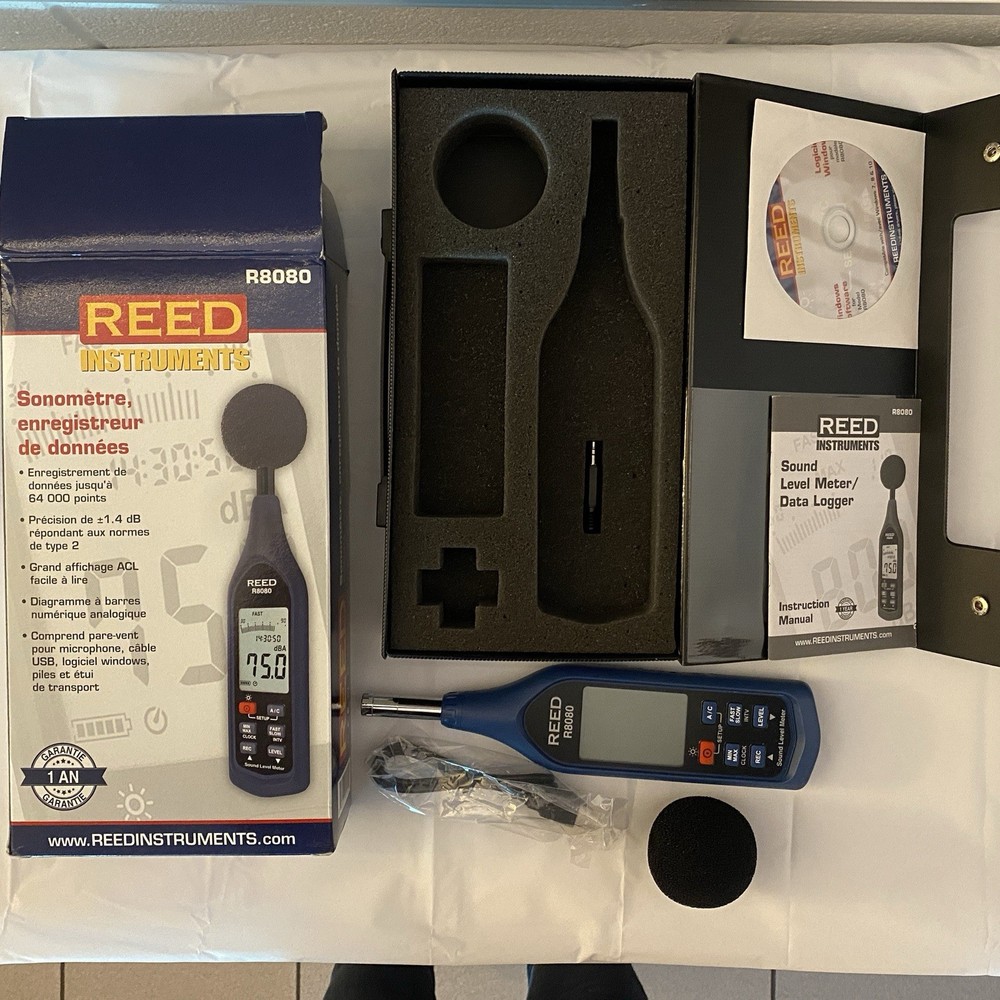 REED INSTRUMENTS R8080 SOUND LEVEL METER,DATA LOGGER