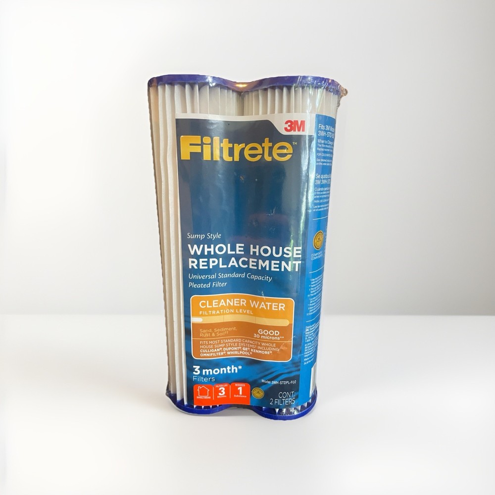 2 Pack 3M Filtrete 3WH-STDPL-F02 Whole House  Water Filter Replace 3WH-STD-SO1