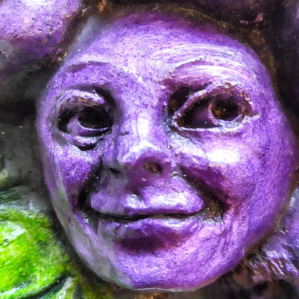 Collectible Unique Grapes Character Sculpture, Animation-Inspired Signed Work