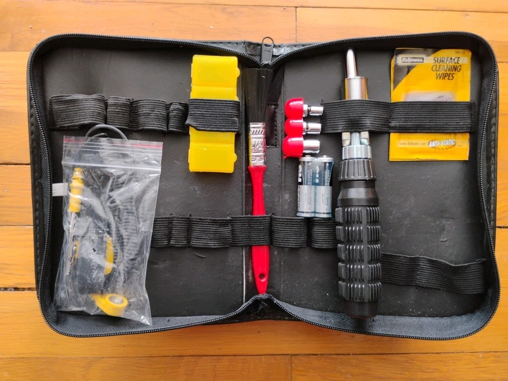 3 Computer repair tool kit binders with some tools