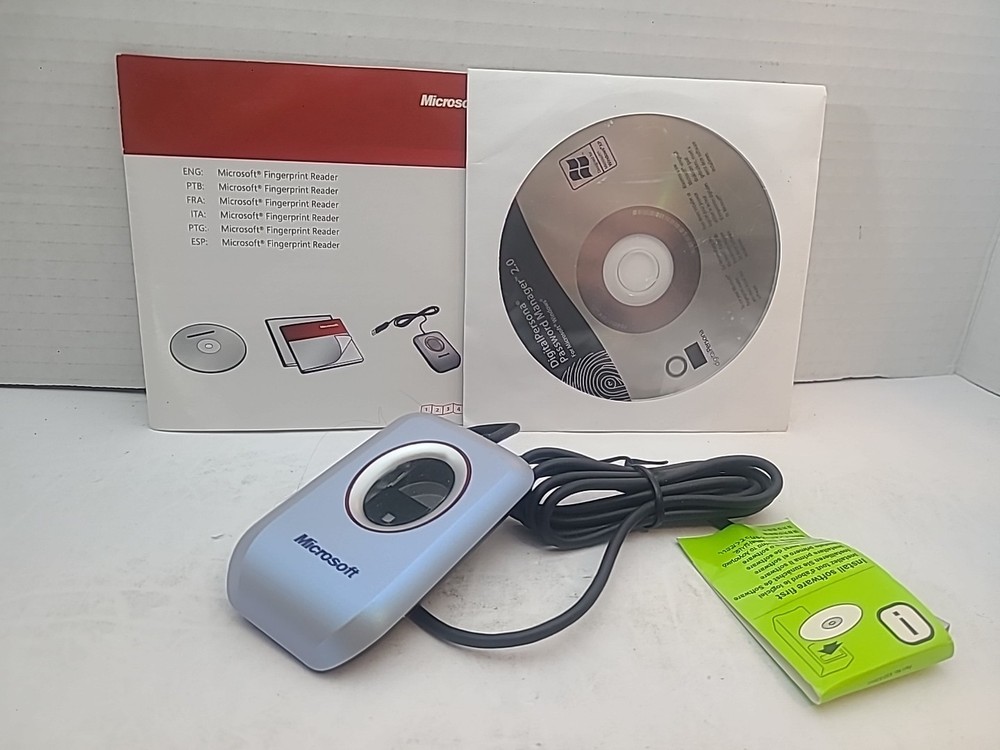 Microsoft Fingerprint Reader Windows With Software Start Up Guide Model 1033 New