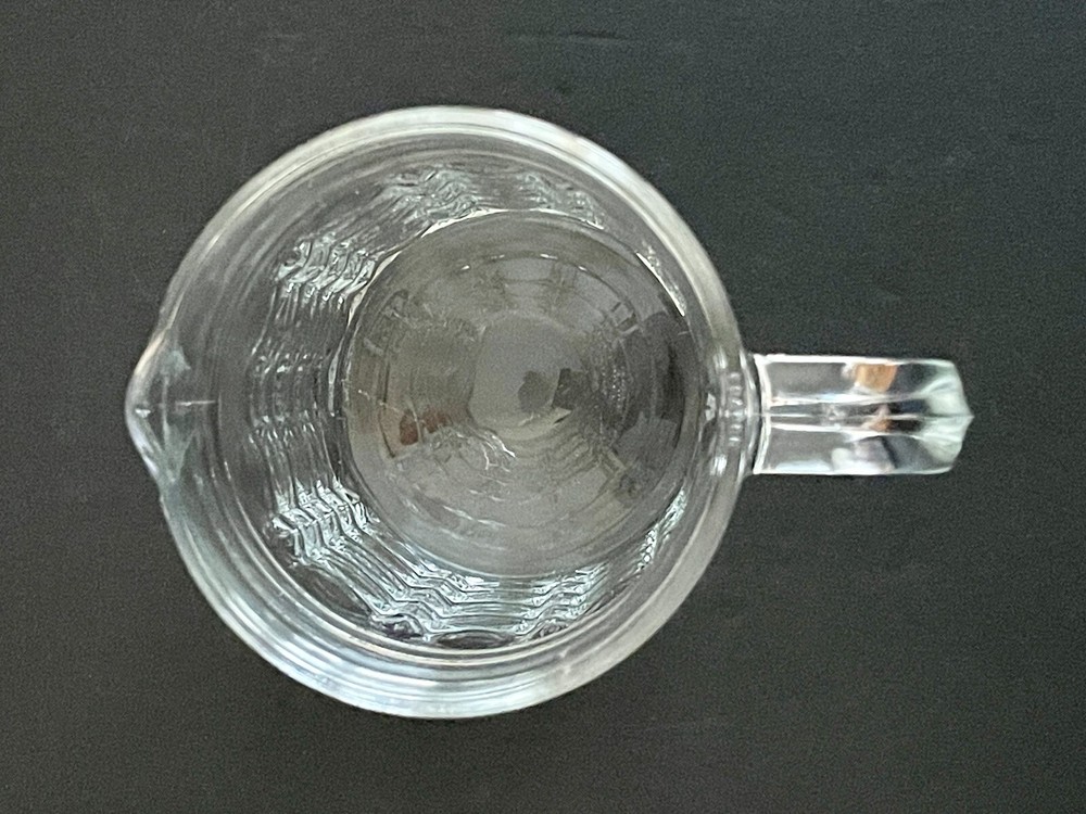 Luminarc Gothique? Cube/Square Pattern Clear Glass Pitcher – Very Nice!
