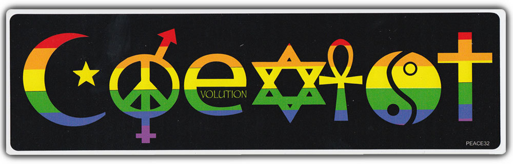 COEXIST BUMPER STICKER | Rainbow Style