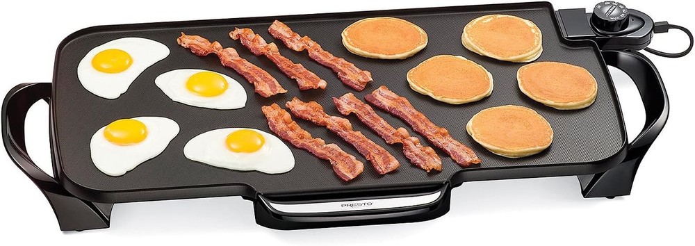 22-Inch Electric Griddle with Removable Handles, Extra-Large Nonstick Ceramic