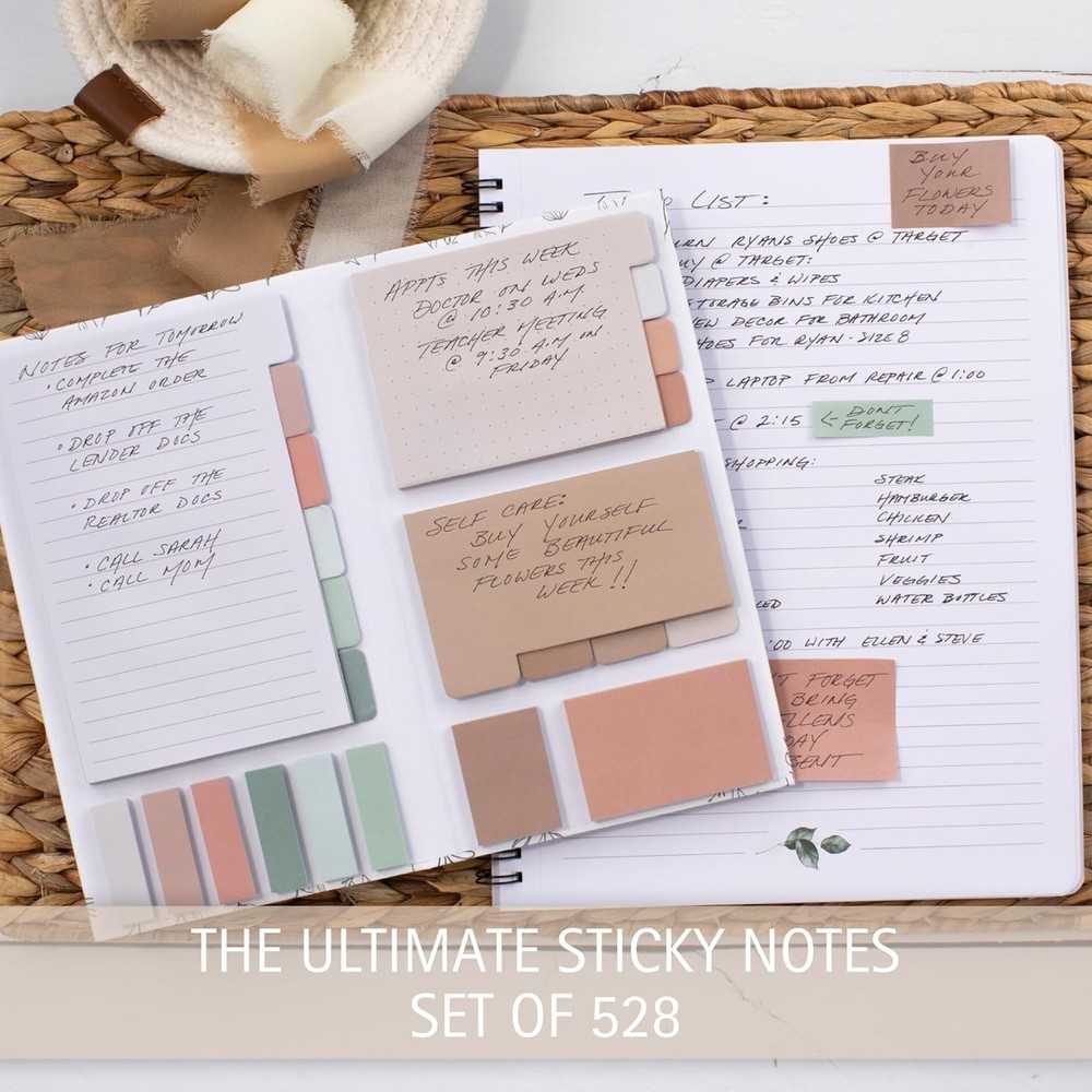 Aesthetic Pastel Stiy Notes with Tabs For Bible Study - Incl. Sturdy
