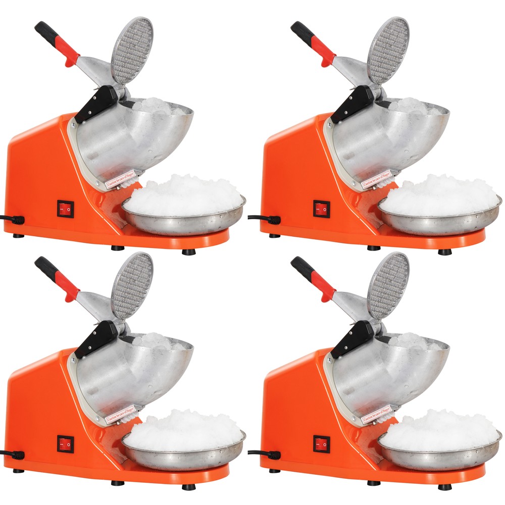 4PCS Ice Shaving Crusher Machines Sharp Blade Ice Maker for Home Kitchen Orange