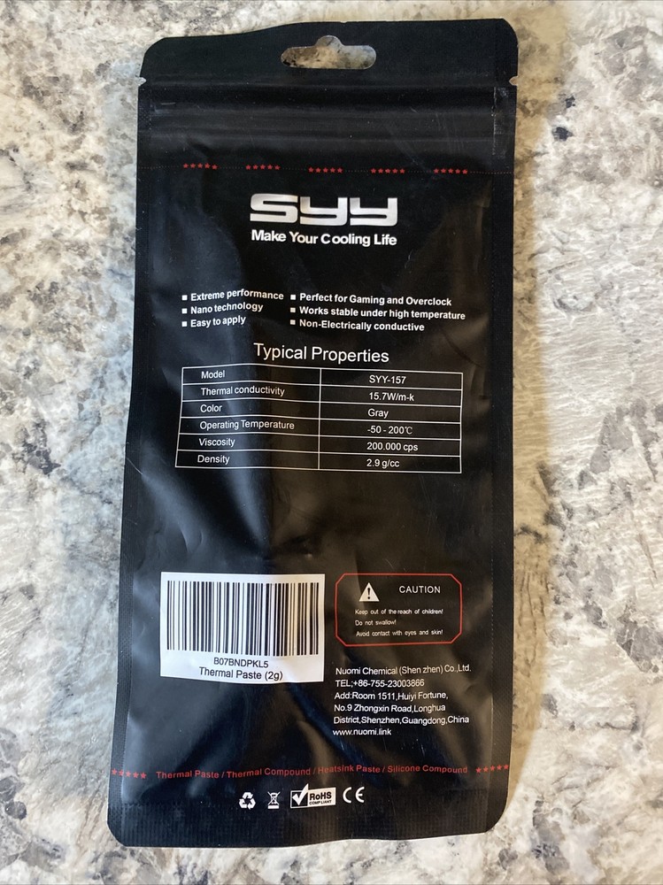 3 X Thermal Paste, SYY 2 Grams CPU Paste Thermal Compound Paste Heatsink