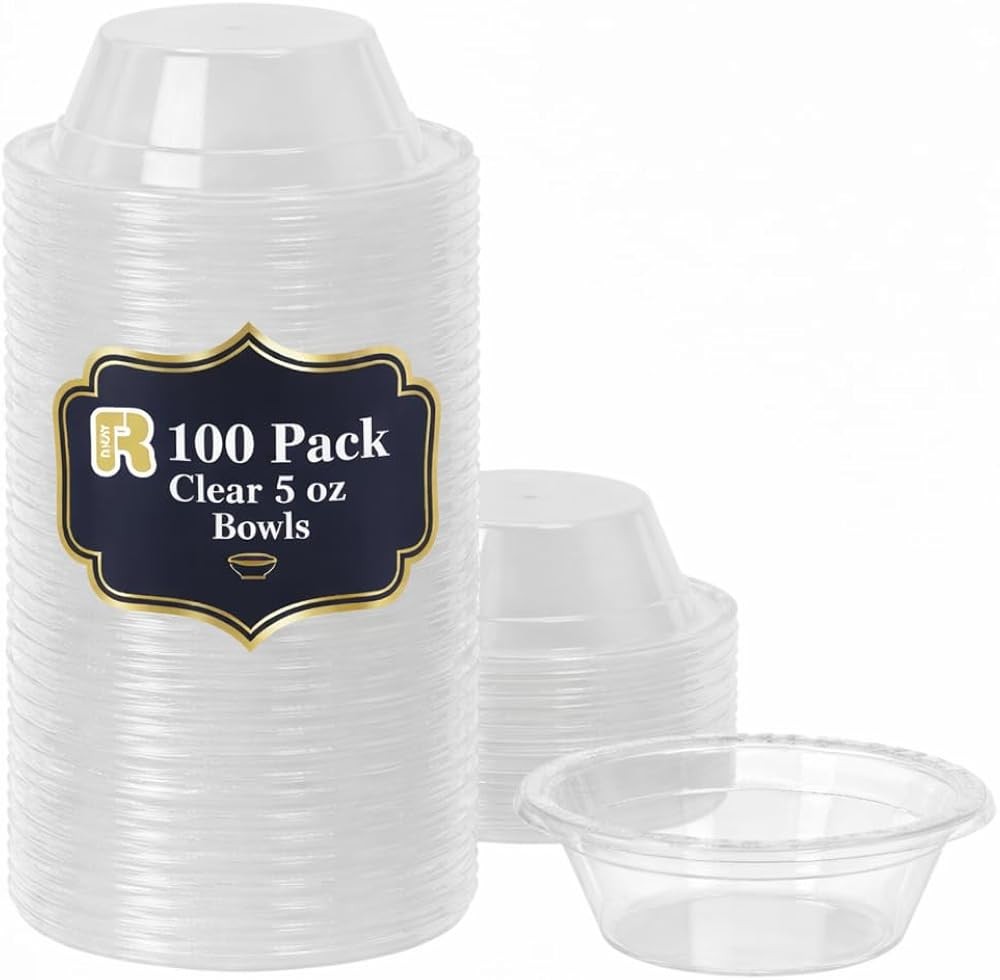 6 Inch Clear Plastic Plates - Heavy Duty Small Dert Plates -