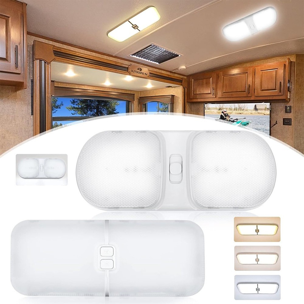 4 Pack RV Interior LED Light 12V Switched Dimmable Ceiling Light Fixture Camper