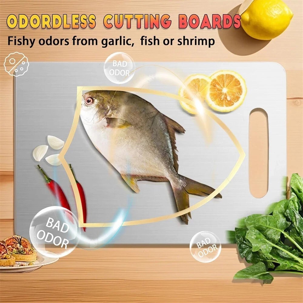Titanium Cutting Board Double-Sided Titanium Cutting Boards for Kitchen Camping~