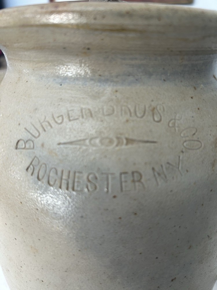 Stoneware crock by Burger Bro’s & Co., Rochester NY