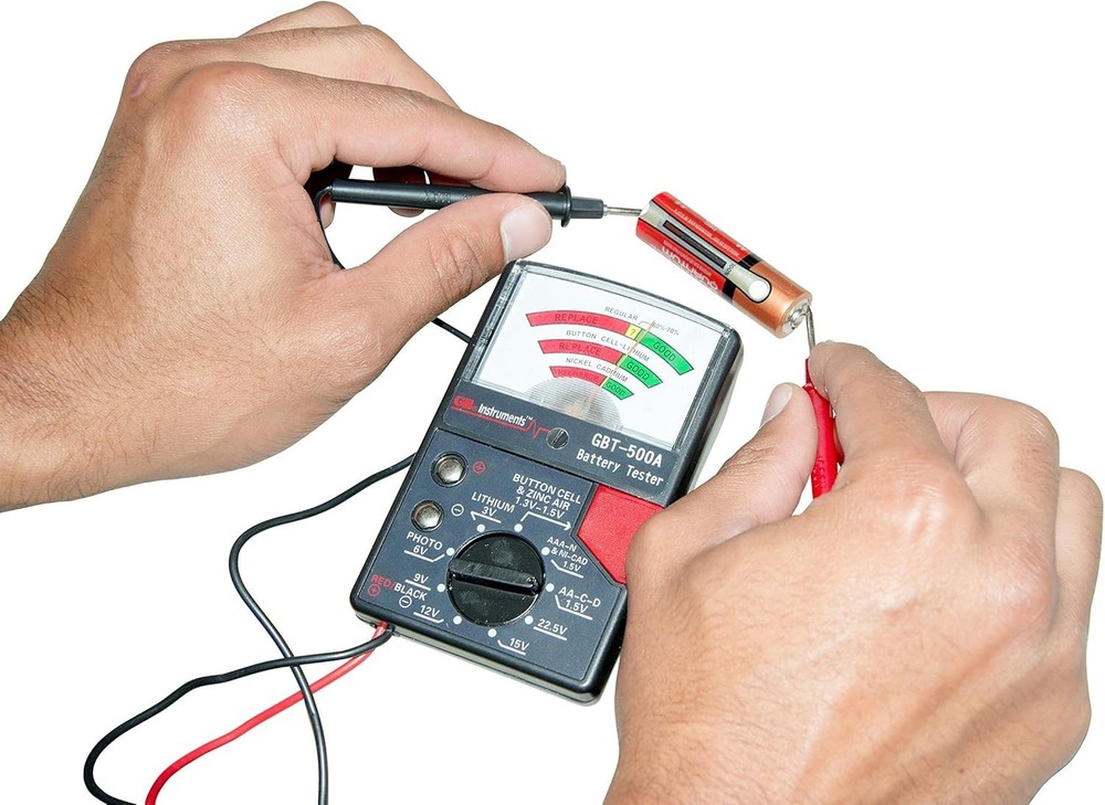 Battery Tester w/ Leads, 14 Range