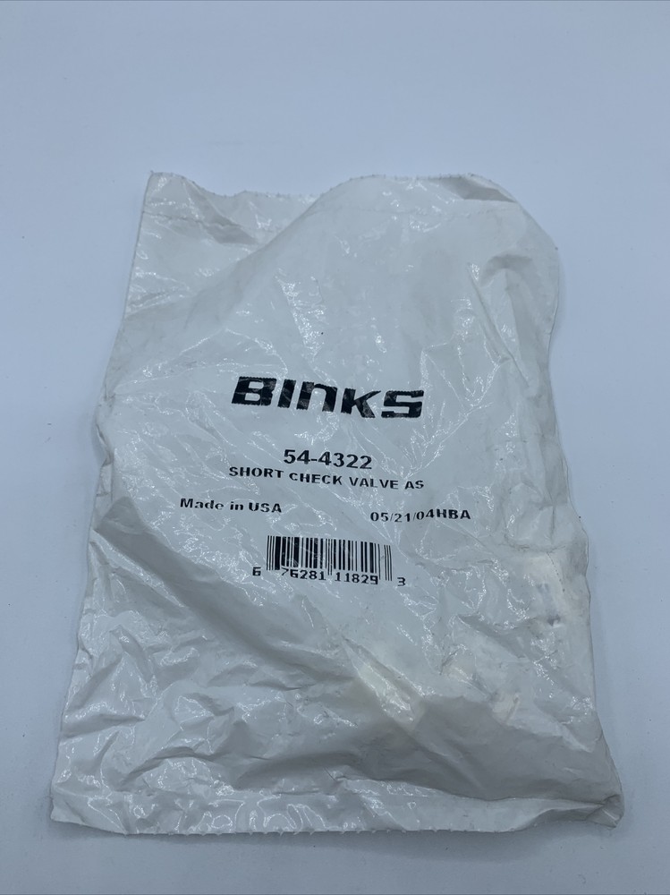 Binks Short Check Valve Assembly- 54-4322- PACK OF 3
