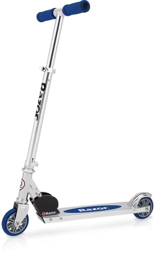 A Kick Scooter for Kids - Lightweight, Foldable, Aluminum Frame, and Blue
